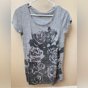 J. Crew Patterned T-Shirt, Gray, Size small